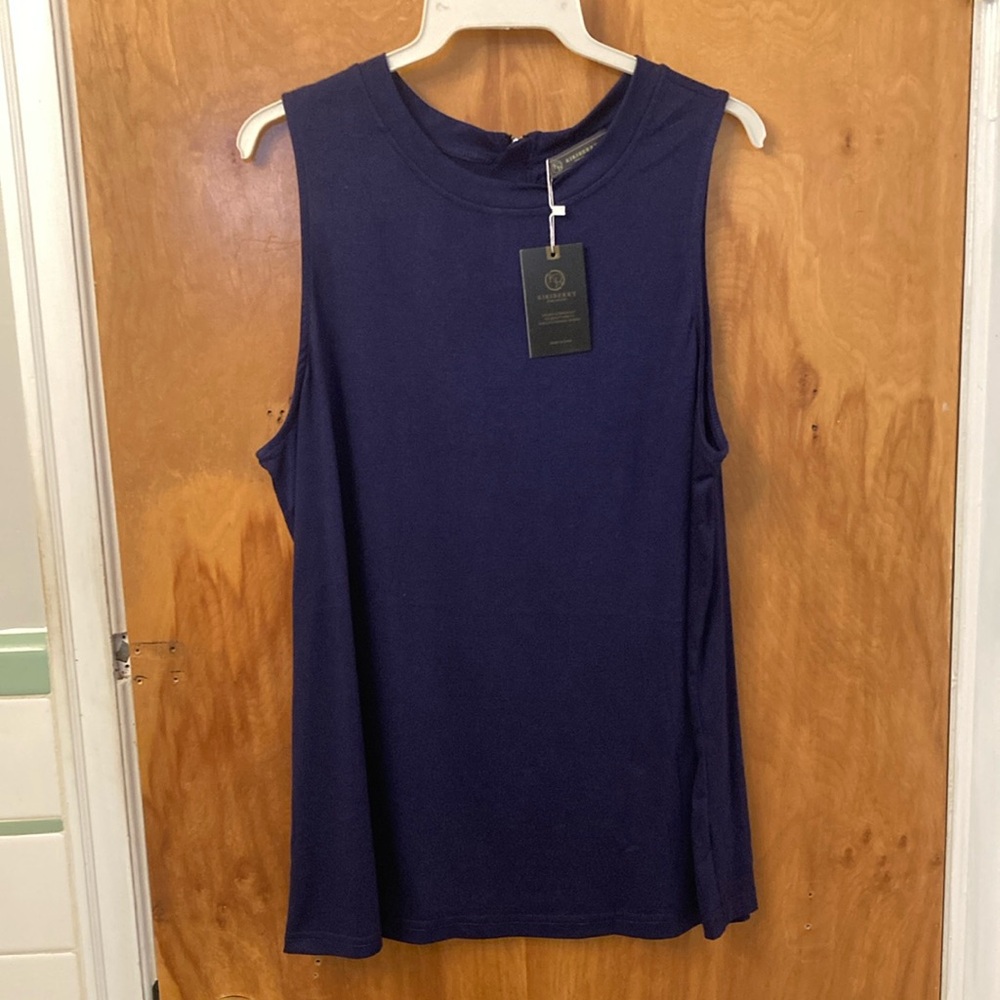 Sleeveless Navy Top